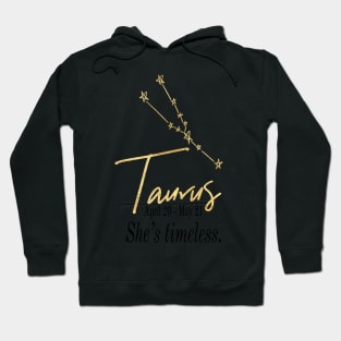 Taurus Constellation Astrological Sign Quote Gold Foil Hoodie